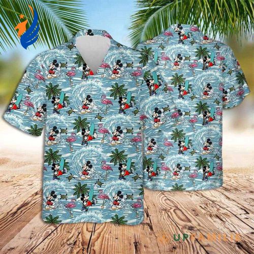 Mickey Aloha Shirt: Surfing Trend with Mickey Mouse on Summer Beach Trip - Best Hawaiian Shirt for a Stylish Summer!