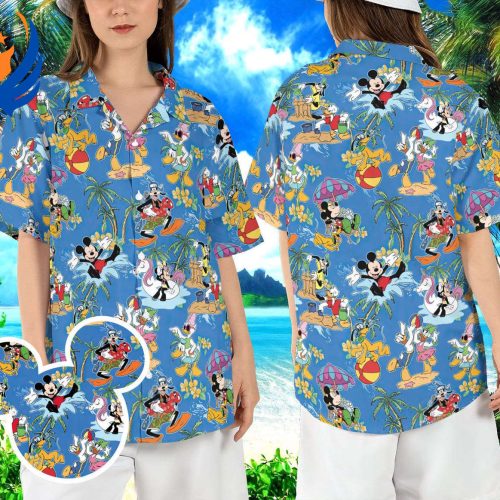 Mickey and Friends Hawaiian Shirt: Perfect for Disneyland Vacation in Hawaii Magic Kingdom Aloha Style with Animated Mouse Print