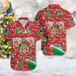 Mickey and Friends Cruise Christmas Hawaii Shirt – Festive Xmas Party Magic Kingdom Mickey Santa Hat Hawaiian Shirt