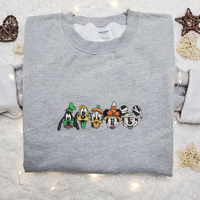 Mickey & Friends Halloween Embroidered Hoodie: Best Disney Sweatshirt for Halloween Lovers