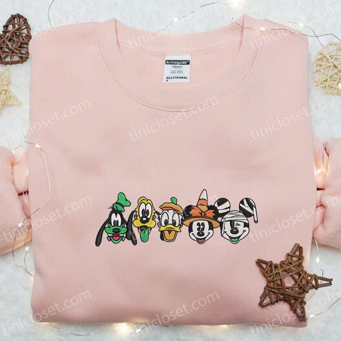 Mickey & Friends Halloween Embroidered Hoodie: Best Disney Sweatshirt for Halloween Lovers