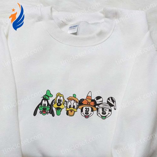 Mickey & Friends Halloween Embroidered Hoodie: Best Disney Sweatshirt for Halloween Lovers