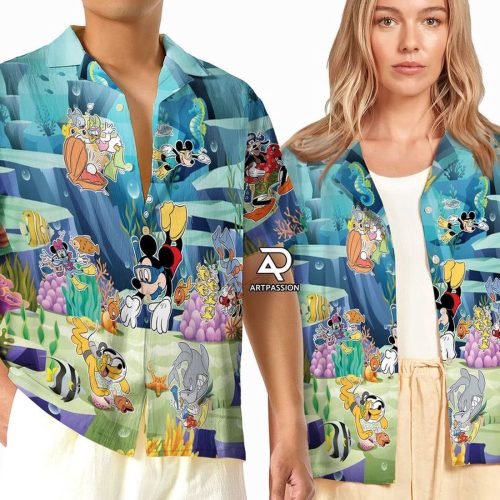 Disney Hawaiian Shirt: Mickey & Friends Aloha Button Up for Summer Vacation & Disney Cruise