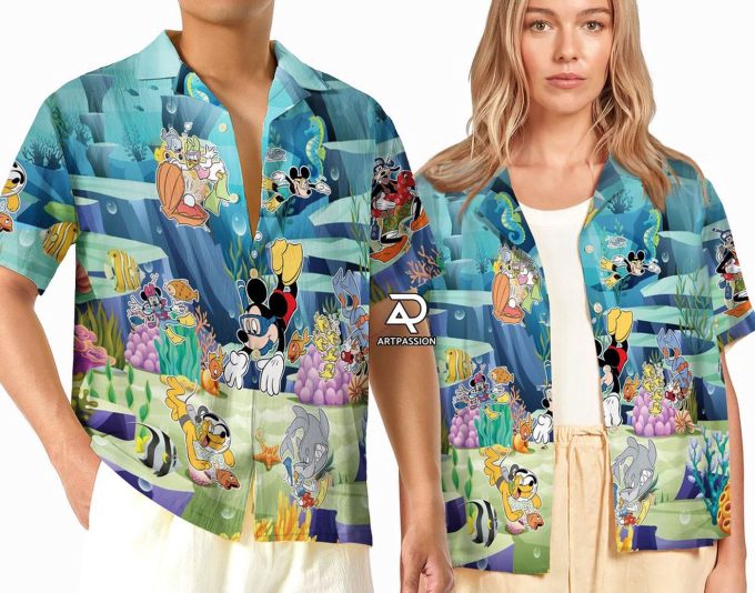 Disney Hawaiian Shirt: Mickey & Friends Aloha Button Up for Summer Vacation & Disney Cruise