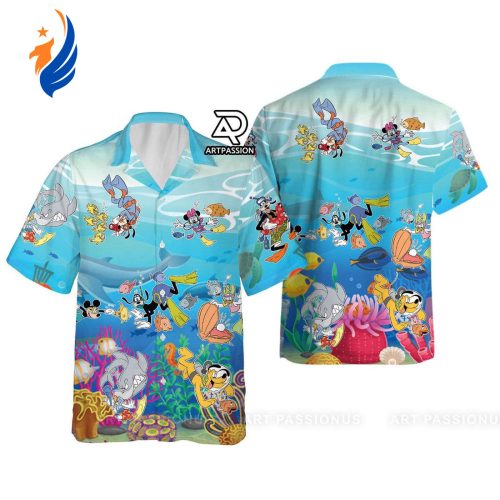 Mickey and Friends Hawaiian Shirt - Tropical Beach Aloha Shirt for Disney Cruise & Disneyland Summer