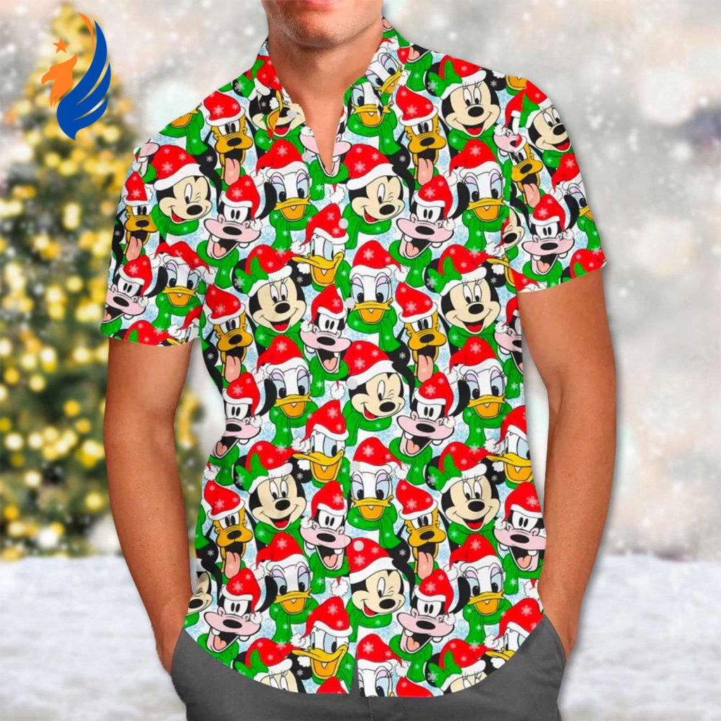 Mickey and Friends Merry Christmas Hawaiian Shirt – Festive Xmas Party Attire with Minnie Donald and Goofy! 3D Christmas Shirt Mickey and Friends Merry Christmas Hawaiian Shirt – Festive Xmas Party Attire with Minnie Donald and Goofy! 3D Christmas Shirt