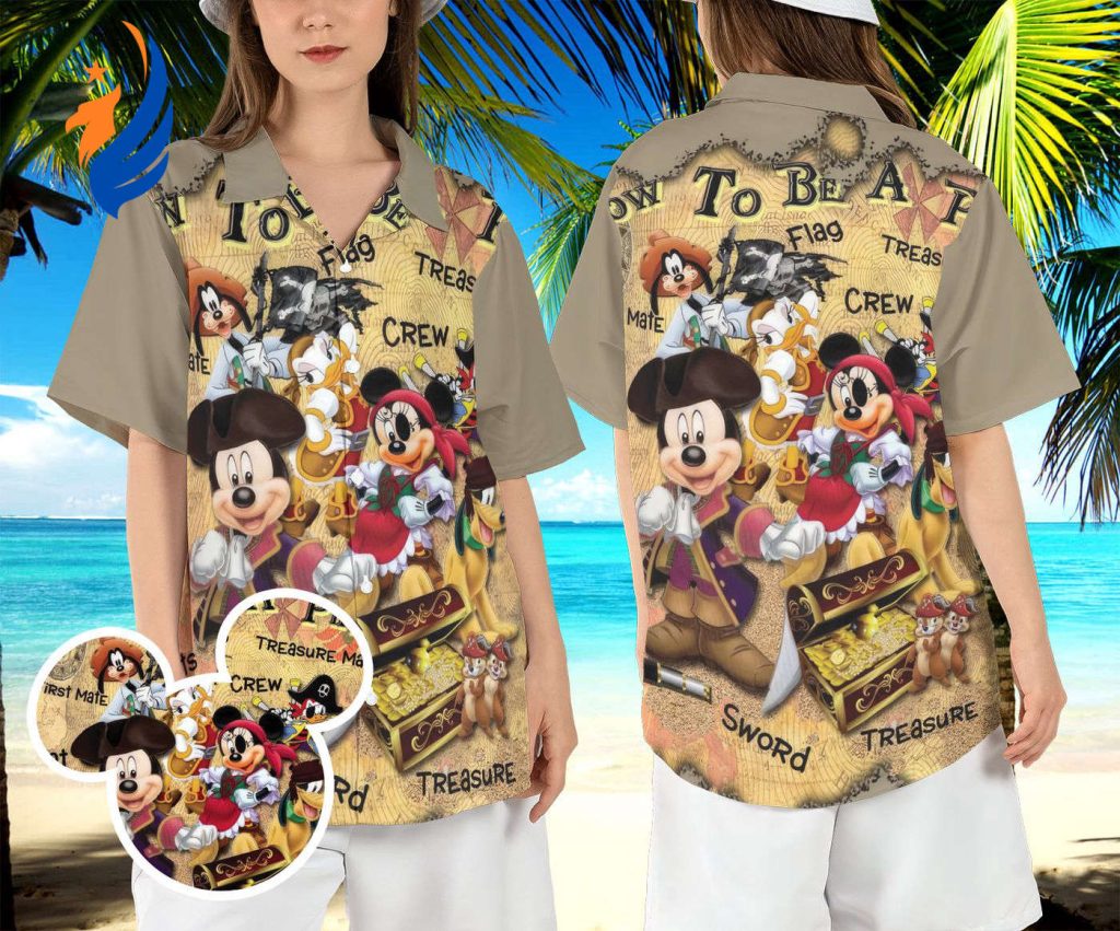 Mickey & Friends Pirates of Caribbean Hawaiian Shirt – Disneyland Pirates Cruise Hawaii Pirates Treasure Map Beach Aloha Shirt Mickey & Friends Pirates of Caribbean Hawaiian Shirt – Disneyland Pirates Cruise Hawaii Pirates Treasure Map Beach Aloha Shirt