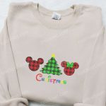 Disney Mickey & Minnie Christmas Shirt & Hoodie: Festive Plaid Embroidered Apparel Perfect Family Christmas Gifts Disney Mickey & Minnie Christmas Shirt & Hoodie: Festive Plaid Embroidered Apparel Perfect Family Christmas Gifts