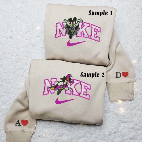 Mickey and Minnie Dracula and Witch Halloween Cosplay Shirts: Spooky Couples Costumes