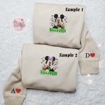 Mickey & Minnie Halloween Disney Couples Shirts: Spooky Embroidered Characters for a Magical Celebration