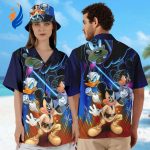 Mickey & Minnie Hawaiian Shirt: Funny Cartoon Button-Up for Summer Vacations & Donald Hawaii Gift Mickey & Minnie Hawaiian Shirt: Funny Cartoon Button-Up for Summer Vacations & Donald Hawaii Gift