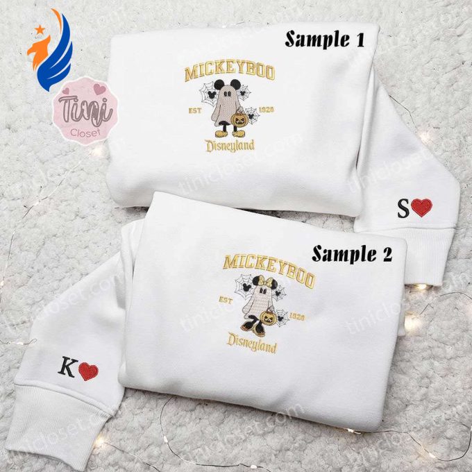 Mickey and Minnie Halloween Ghost Embroidered Couples Shirts – Spooktacular Costume for Couples! Mickey and Minnie Halloween Ghost Embroidered Couples Shirts – Spooktacular Costume for Couples!