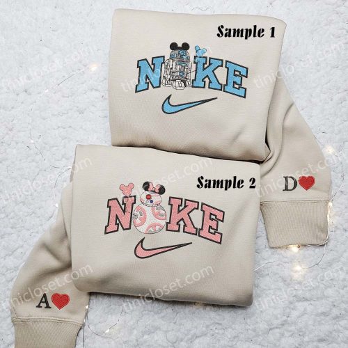 Star Wars Mickey & Minnie Embroidered Couples Shirts: Perfect Galactic Gear!