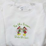 Get Festive with Mickey and Minnie: Tis the Season Embroidered Shirt Disney Characters Hoodie & Christmas Shirt Get Festive with Mickey and Minnie: Tis the Season Embroidered Shirt Disney Characters Hoodie & Christmas Shirt