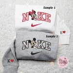 Mickey & Minnie x Nike Embroidered Couple Shirt Disney Characters Shirt Nike Inspired Hoodie Mickey & Minnie x Nike Embroidered Couple Shirt Disney Characters Shirt Nike Inspired Hoodie