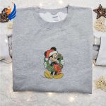 Disney Embroidered Christmas Apparel: Mickey Wreath Shirt Characters Hoodie – Perfect Family Gifts Disney Embroidered Christmas Apparel: Mickey Wreath Shirt Characters Hoodie – Perfect Family Gifts