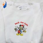 Mickey Deck The Halls Embroidered Shirt & Disney Characters Hoodie: Perfect Christmas Gifts For Family