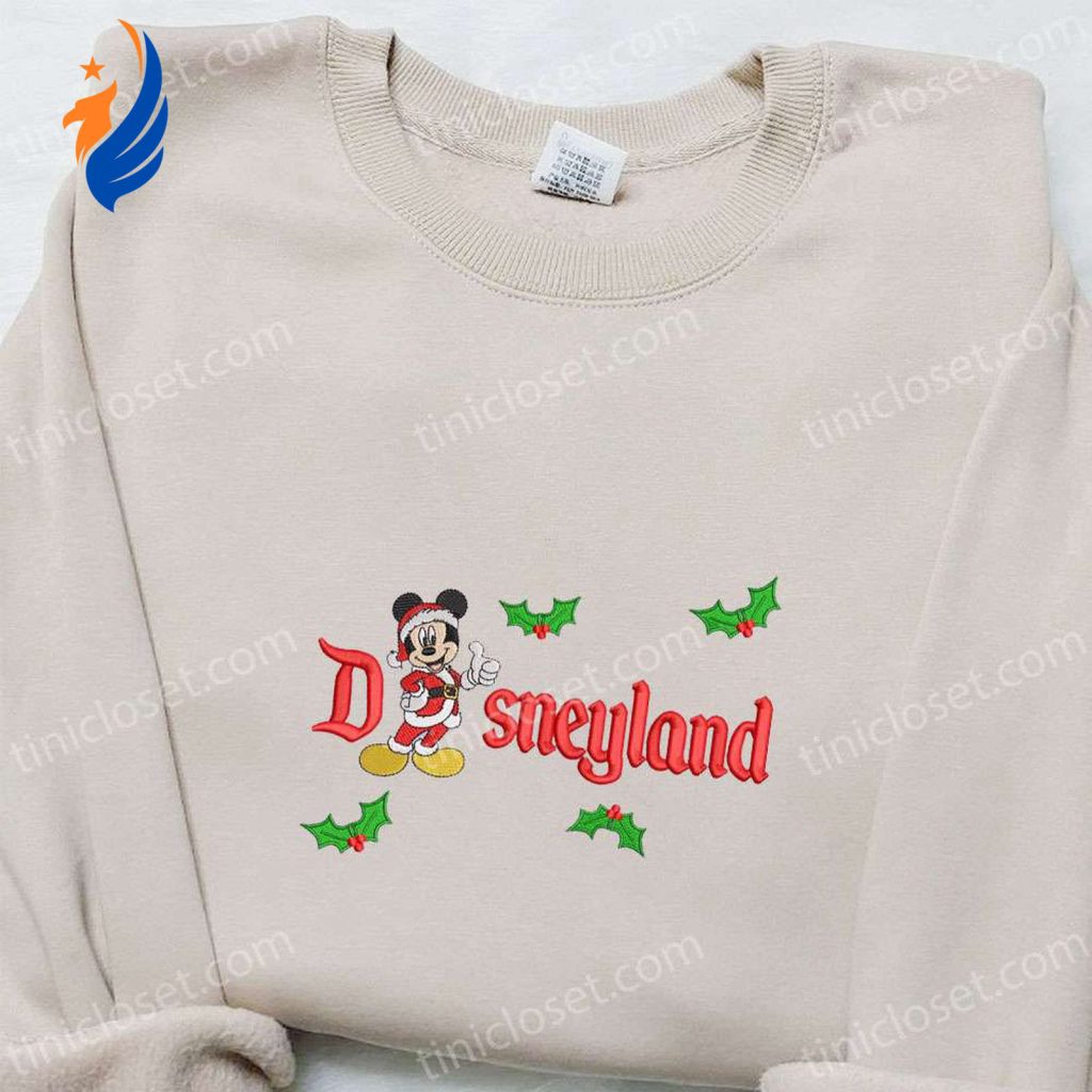 Disneyland Xmas Embroidered Shirt & Hoodie: Perfect Christmas Gift Ideas featuring Mickey & Disney Characters Disneyland Xmas Embroidered Shirt & Hoodie: Perfect Christmas Gift Ideas featuring Mickey & Disney Characters