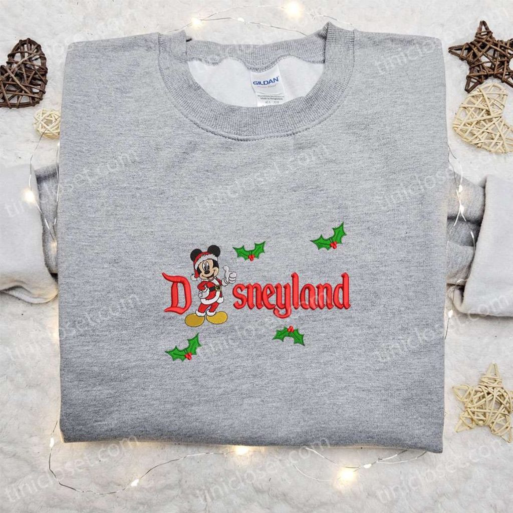 Mickey Disneyland Xmas Embroidered Shirt & Disney Characters Hoodie: Perfect Christmas Gifts Mickey Disneyland Xmas Embroidered Shirt & Disney Characters Hoodie: Perfect Christmas Gifts