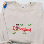Disneyland Xmas Embroidered Shirt & Hoodie: Perfect Christmas Gift Ideas featuring Mickey & Disney Characters