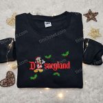 Disneyland Xmas Embroidered Shirt & Hoodie: Perfect Christmas Gift Ideas featuring Mickey & Disney Characters