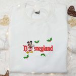 Disneyland Xmas Embroidered Shirt & Hoodie: Perfect Christmas Gift Ideas featuring Mickey & Disney Characters