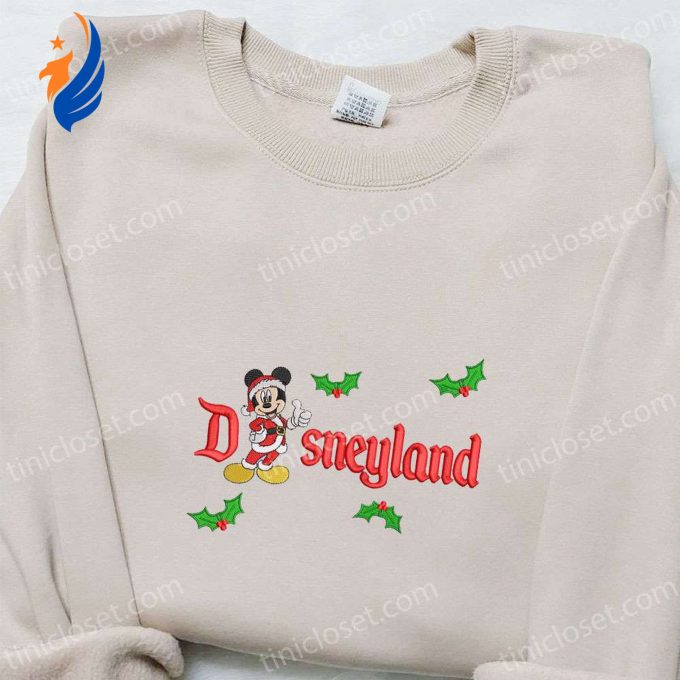 Disneyland Xmas Embroidered Shirt & Hoodie: Perfect Christmas Gift Ideas featuring Mickey & Disney Characters