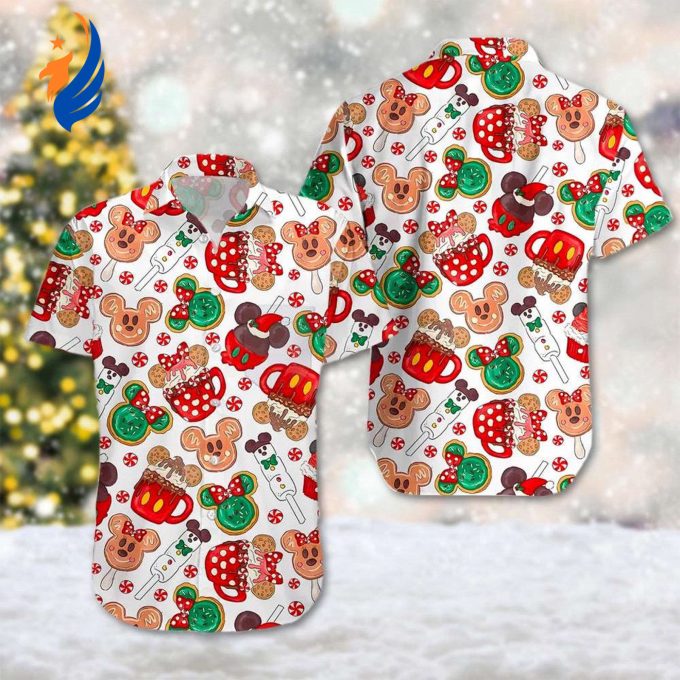 Mickey Ears Christmas Hawaii Shirt – Festive Mickey Mouse Xmas Button Up Hawaiian Shirt for Magic Kingdom Mickey Ears Christmas Hawaii Shirt – Festive Mickey Mouse Xmas Button Up Hawaiian Shirt for Magic Kingdom