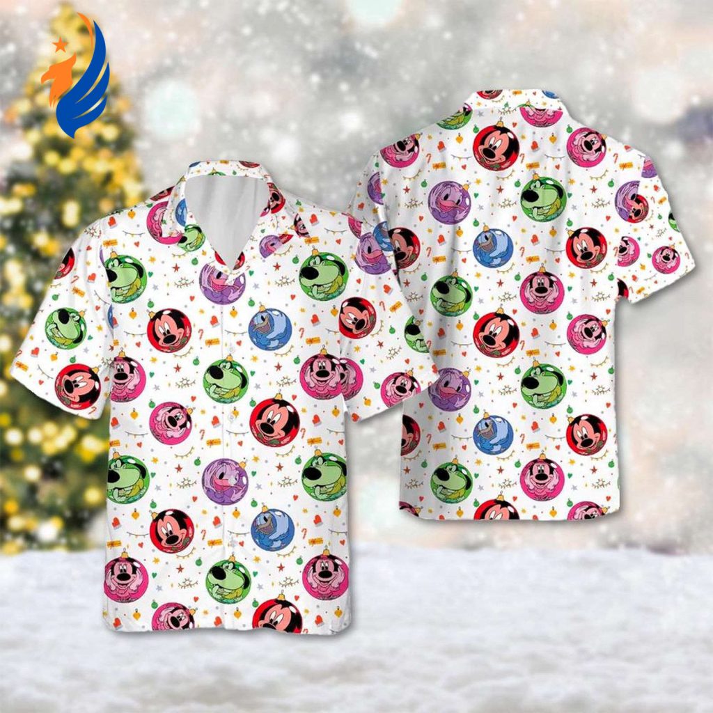 Mickey & Friends Ornaments Christmas Hawaii Shirt – Fun Xmas Party Gift with Mickey Mouse & Minnie Mouse Hawaiian Button Up Shirt Mickey & Friends Ornaments Christmas Hawaii Shirt – Fun Xmas Party Gift with Mickey Mouse & Minnie Mouse Hawaiian Button Up Shirt