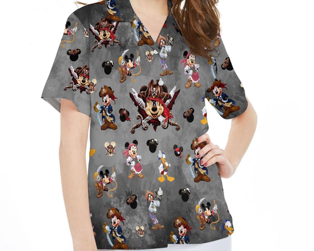 Mickey Friends Pirate s Hawaiian Shirt: Perfect for Pirates of the Caribbean Disney Cruise & Disneyland Family Summer Trip Mickey Friends Pirate s Hawaiian Shirt: Perfect for Pirates of the Caribbean Disney Cruise & Disneyland Family Summer Trip