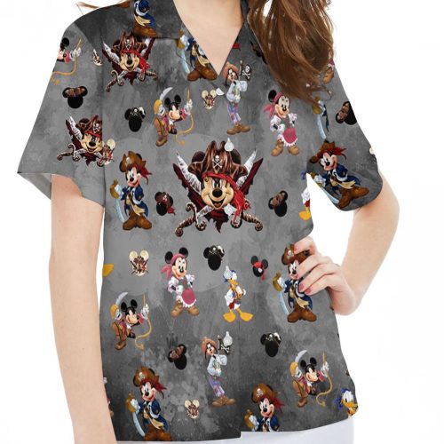 Mickey Friends Pirate s Hawaiian Shirt: Perfect for Pirates of the Caribbean Disney Cruise & Disneyland Family Summer Trip