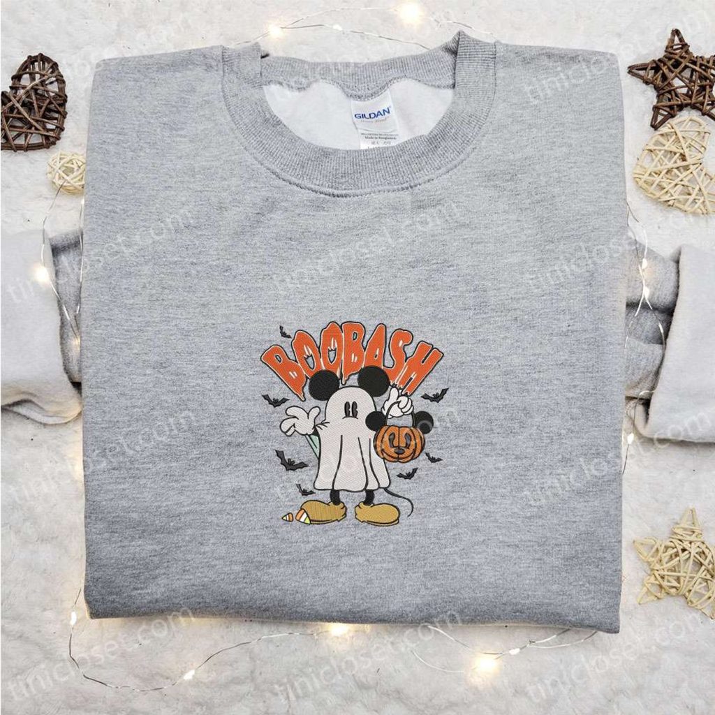 Spooky Mickey Ghost Pumpkin Sweatshirt: Disney Characters Embroidered Shirt Best Halloween Gift Ideas Spooky Mickey Ghost Pumpkin Sweatshirt: Disney Characters Embroidered Shirt Best Halloween Gift Ideas
