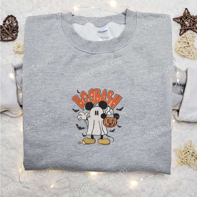 Spooky Mickey Ghost Pumpkin Sweatshirt: Disney Characters Embroidered Shirt Best Halloween Gift Ideas