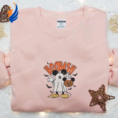 Spooky Mickey Ghost Pumpkin Sweatshirt: Disney Characters Embroidered Shirt Best Halloween Gift Ideas