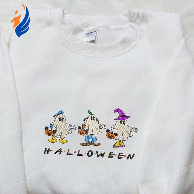 Spooky Mickey Ghost Team Halloween Shirt: Embroidered Fun for All Ages! Spooky Mickey Ghost Team Halloween Shirt: Embroidered Fun for All Ages!