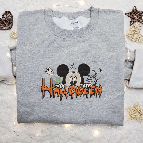 Mickey Happy Halloween Embroidered Sweatshirt – Disney s Best Gift Idea for Halloween