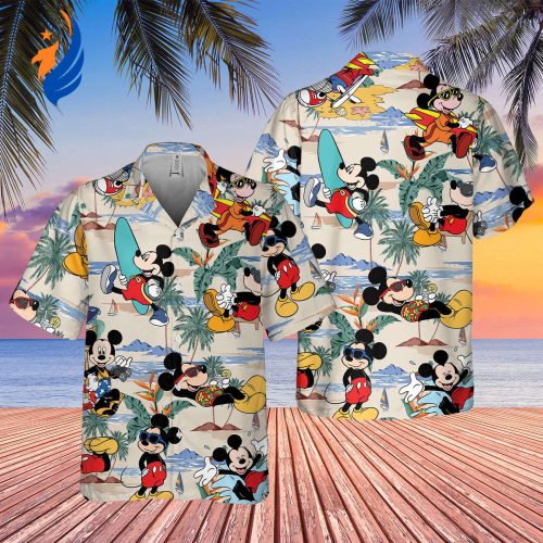 Fun in the Sun with Mickey: Hawaiian Shirt for Summer Vacations and Aloha Vibes Disney Style!