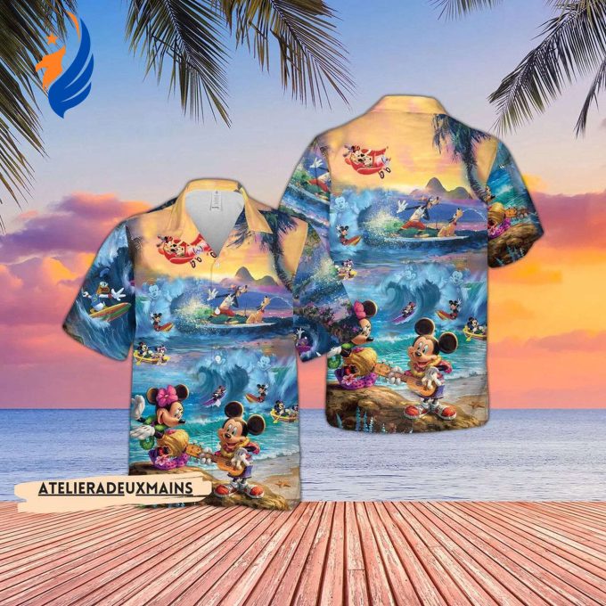 Get Ready for Fun in the Sun with Disney s Palm Tree Mickey Hawaiian Shirt – Perfect for a Hawaiian Adventure!