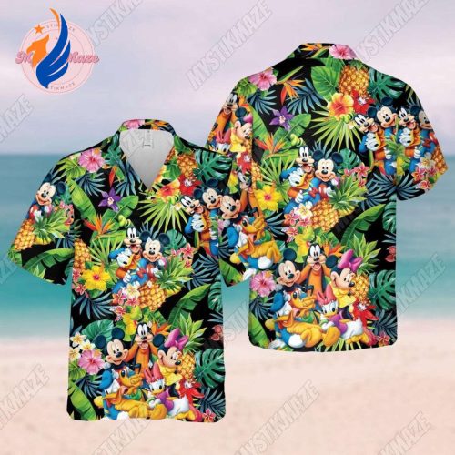 Mickey Hawaiian Shirt – Fun & Stylish Mickey and Friends Button Summer Beach Shirt for Magic Kingdom