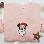 Get Festive with Mickey Head Santa Shirt & Disney Characters Hoodie – Perfect Christmas Gifts for the Family!