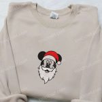 Get Festive with Mickey Head Santa Shirt & Disney Characters Hoodie – Perfect Christmas Gifts for the Family!