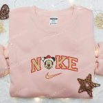 Mickey Head Santa Hat x Nike Shirt & Disney Characters Hoodie: Festive Christmas Embroidered Apparel Mickey Head Santa Hat x Nike Shirt & Disney Characters Hoodie: Festive Christmas Embroidered Apparel