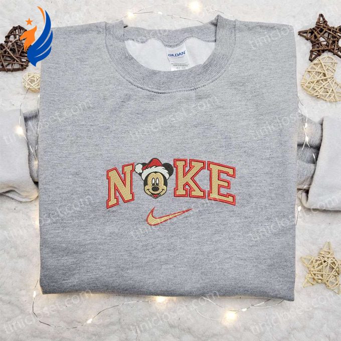 Mickey Head Santa Hat x Nike Embroidered Shirt Disney Characters Hoodie & Christmas Shirt – Festive Apparel with Disney Touch! Mickey Head Santa Hat x Nike Embroidered Shirt Disney Characters Hoodie & Christmas Shirt – Festive Apparel with Disney Touch!