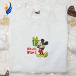 Mickey Holiday Wishes Embroidered Shirt & Disney Characters Hoodie: Perfect Christmas Gifts for Family