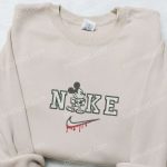Mickey in Skeleton Costume x Nike: Disney Characters Embroidered Shirt & Halloween Hoodie Mickey in Skeleton Costume x Nike: Disney Characters Embroidered Shirt & Halloween Hoodie