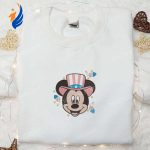 Mickey Independence Day Embroidered Shirt & Disney Characters Hoodie: Perfect 4th Of July Gift Idea Mickey Independence Day Embroidered Shirt & Disney Characters Hoodie: Perfect 4th Of July Gift Idea