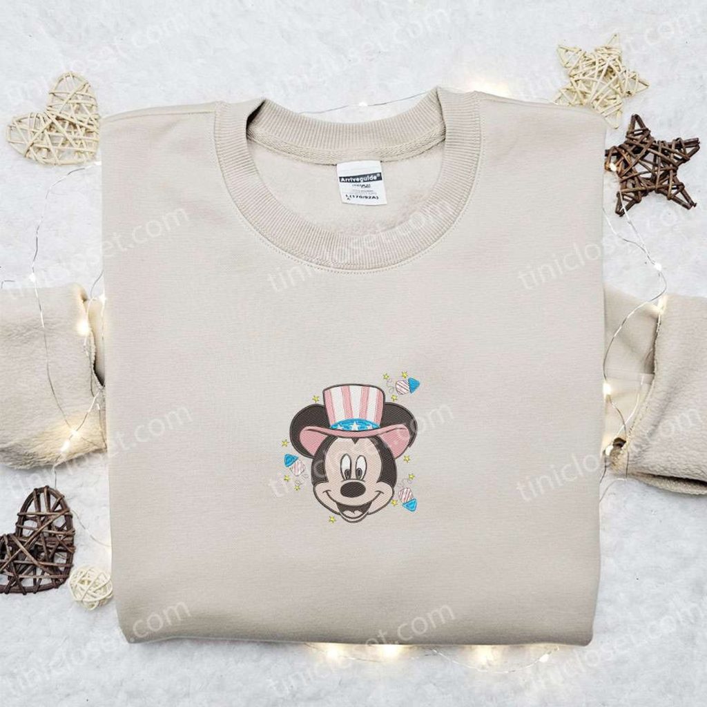 Mickey Independence Day Embroidered Shirt & Disney Characters Hoodie: Perfect 4th Of July Gift Idea Mickey Independence Day Embroidered Shirt & Disney Characters Hoodie: Perfect 4th Of July Gift Idea