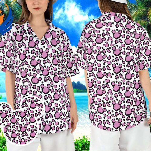 Explore the Wild with Mickey Leopard Hawaiian Shirt – Safari Animal Kingdom Disneyland Summer Button Up