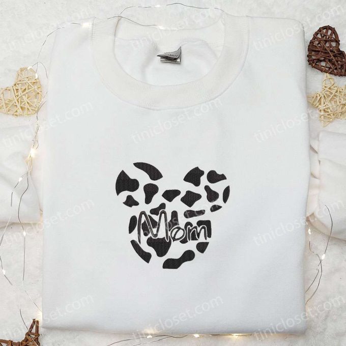 Mickey Logo Mom Embroidered Shirt & Disney Characters Hoodie: Perfect Mother’s Day Gift Idea