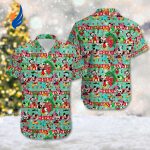 Christmas Hawaiian Shirt: Mickey & Minnie Holiday Theme Cartoon Xmas Party Button Up Magic Kingdom Tee Christmas Hawaiian Shirt: Mickey & Minnie Holiday Theme Cartoon Xmas Party Button Up Magic Kingdom Tee